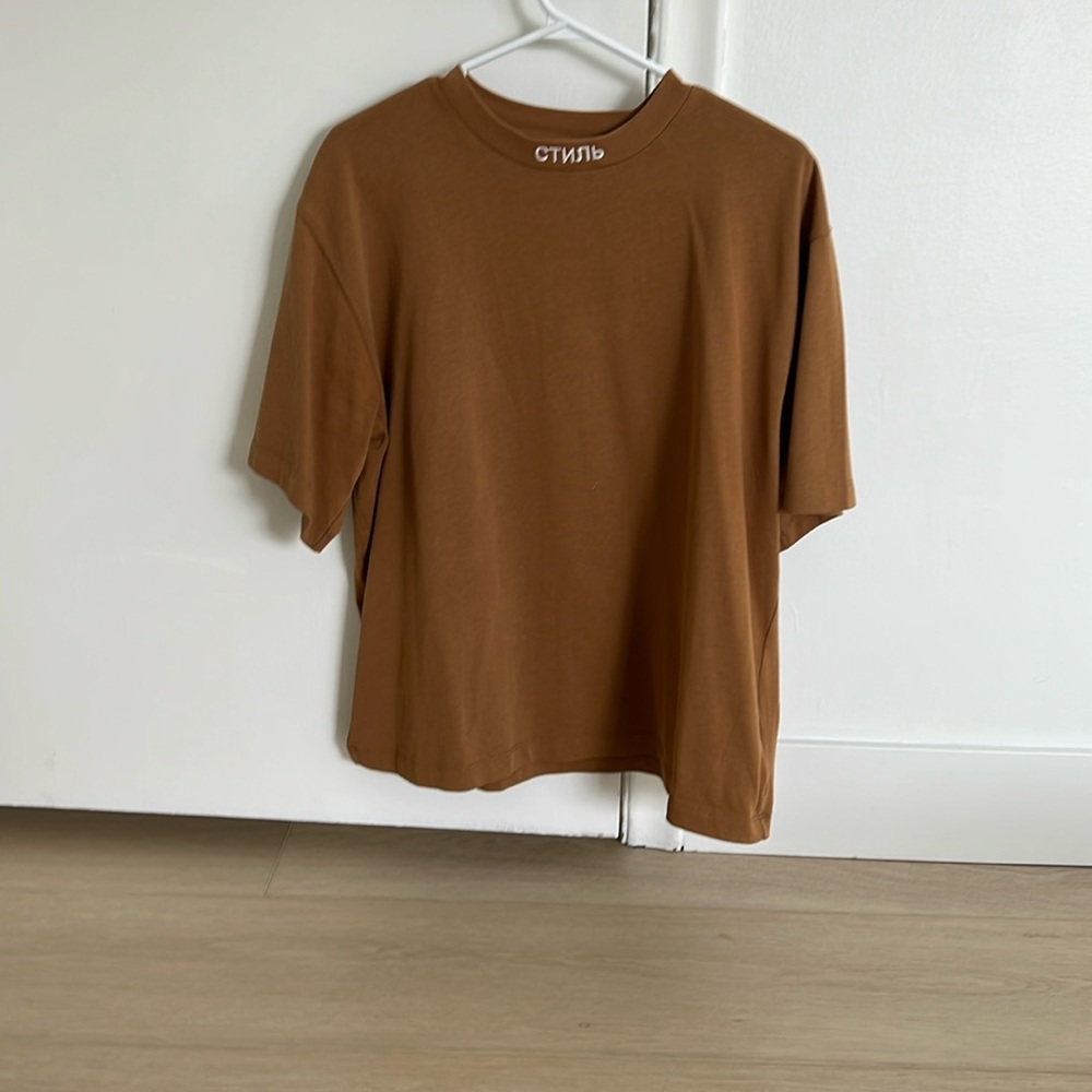 HERON PRESTON unisexe beige brown tshirt